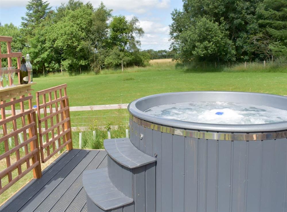 Hot tub (photo 2) at Pentland Pod in Leadburn, near West Linton, Midlothian