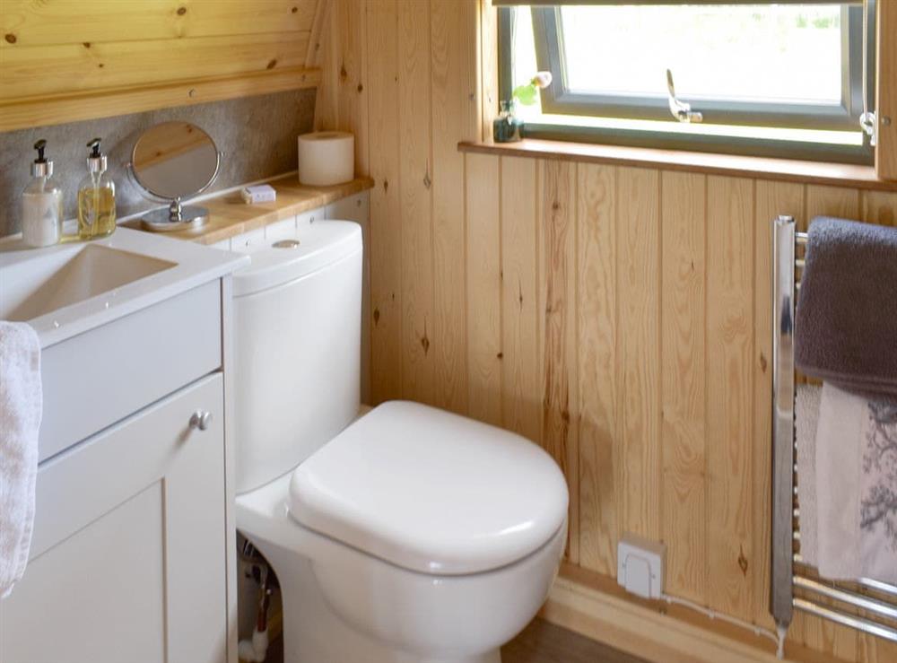 Shower room at Pentland Pod in Leadburn, near West Linton, Midlothian