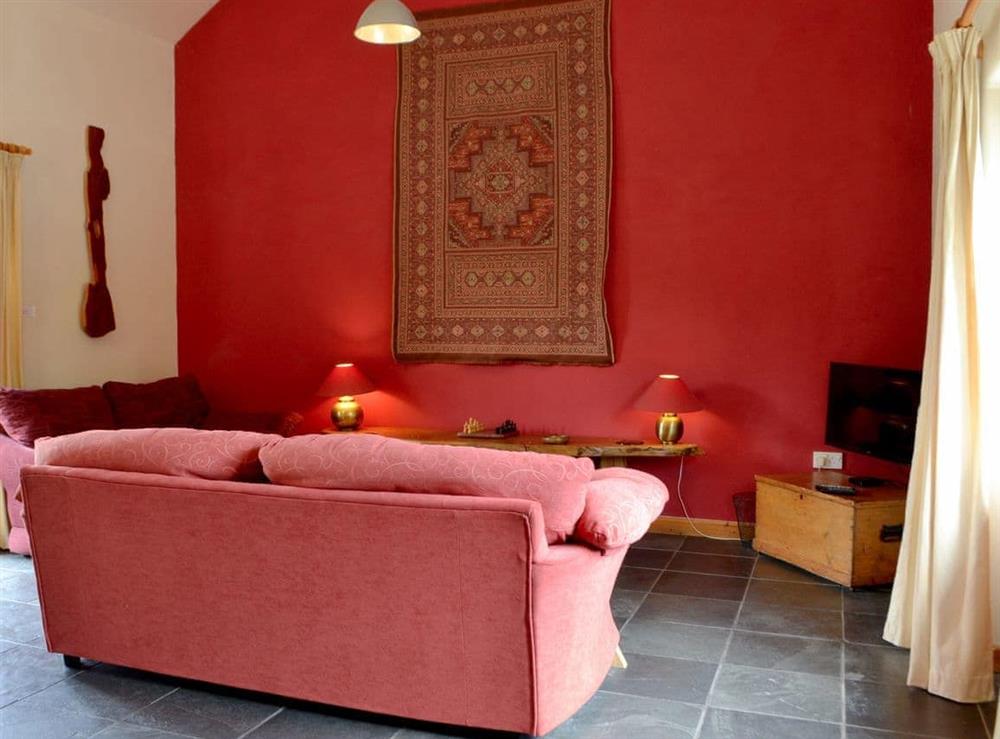 Open plan living space at Siop Shoni Bric-a-moni, 