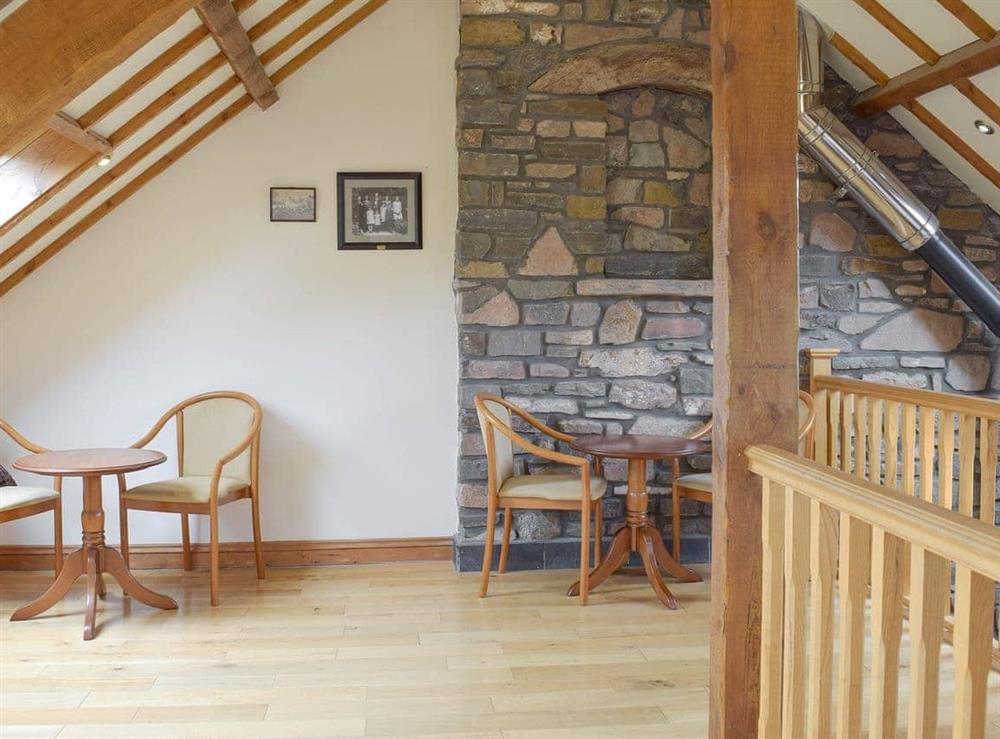 Galleried landing at Pentre Cottage in Ferryside, Dyfed