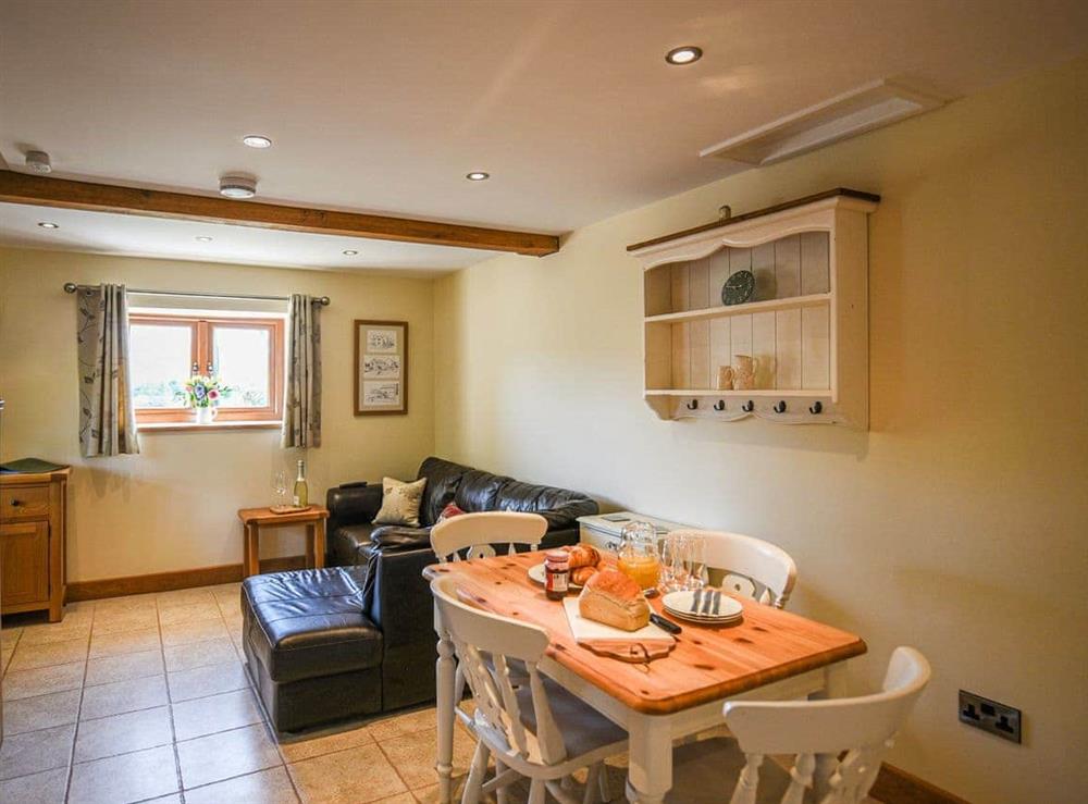 Open plan living space at Pentre Cottage in Meifod, near Welshpool, Powys