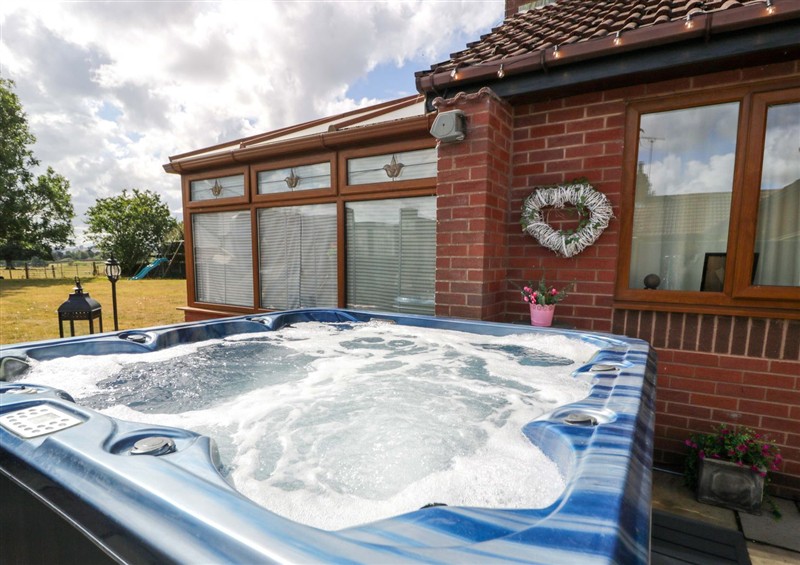 There is a hot tub at Pentre Country Studio, near Chirk