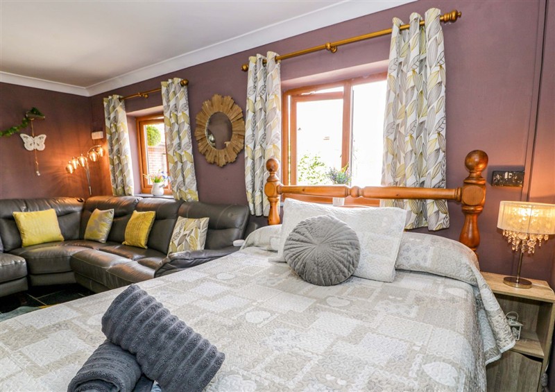 This is a bedroom at Pentre Country Studio, near Chirk
