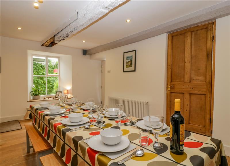 The dining area at Pentre Court Cottage, Abergavenny