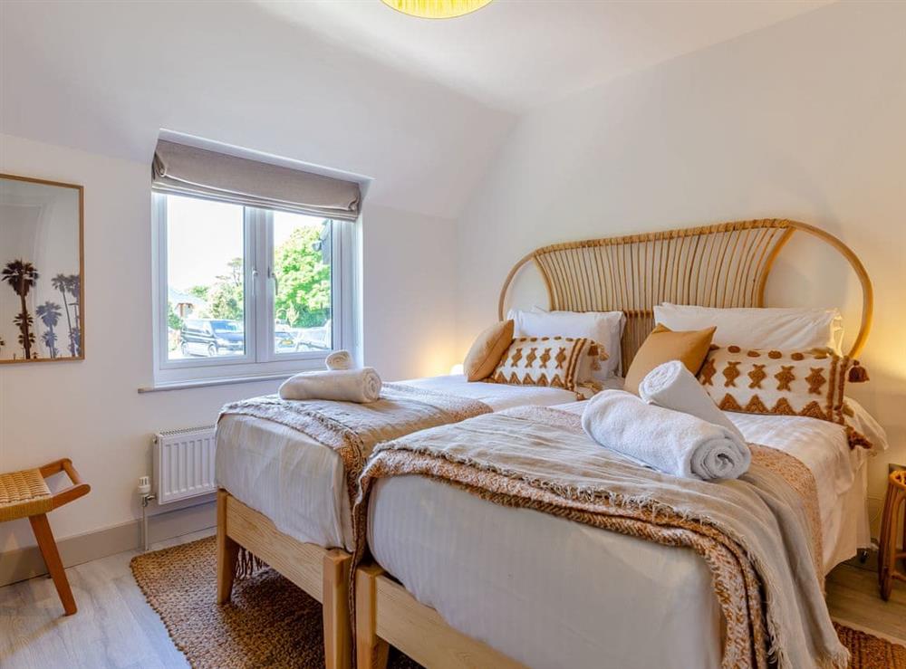 Twin bedroom at Pentreath 4 in St Ives, Cornwall
