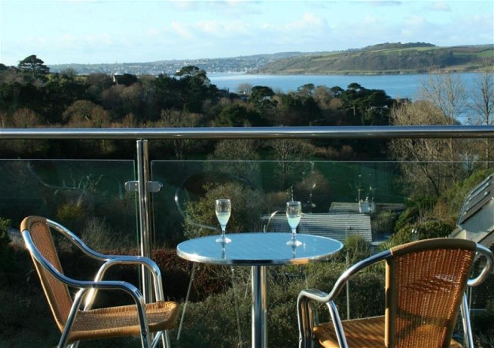 Balcony and view (photo 2) at Pentref in Roseland Peninsula