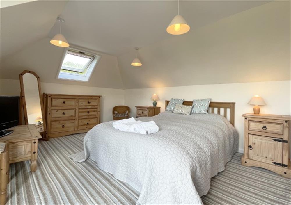 Master Bedroom at Pentref in Roseland Peninsula