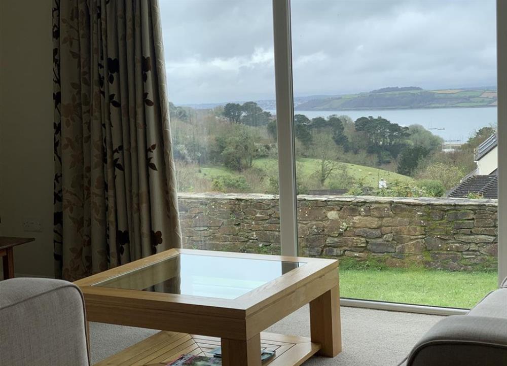 What a view to take a seat! at Pentref in Roseland Peninsula