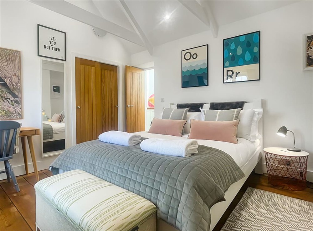 Double bedroom at Penty Lowen in St Mawes, Cornwall