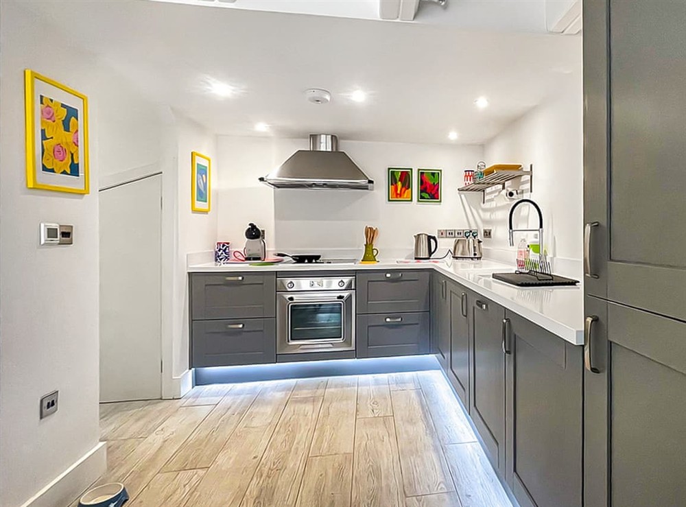 Kitchen area at Penty Lowen in St Mawes, Cornwall