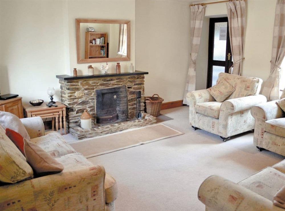 Living room at Penty Rosen in Mevagissey, St. Austell, Cornwall