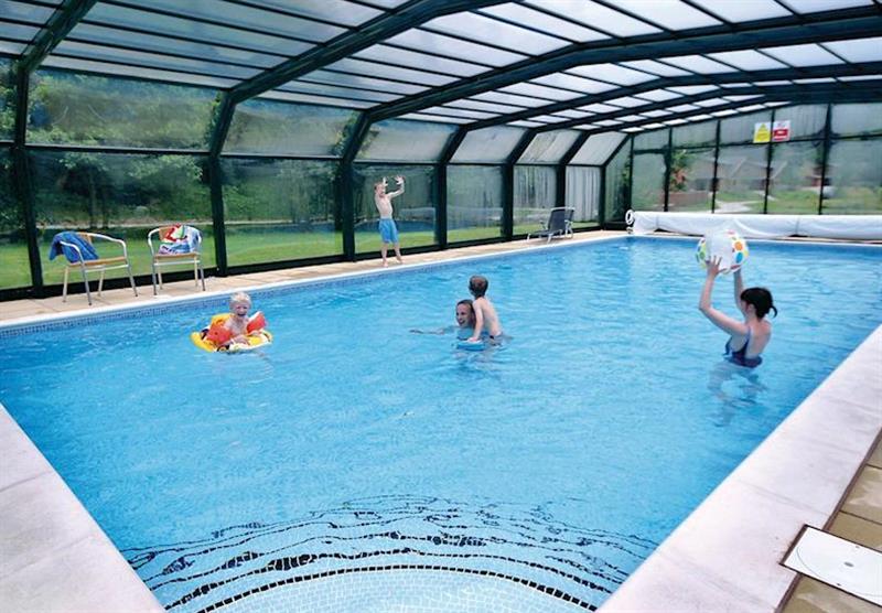 Indoor heated swimming pool at Penvale Lake Lodges in Denbighshire, Wales