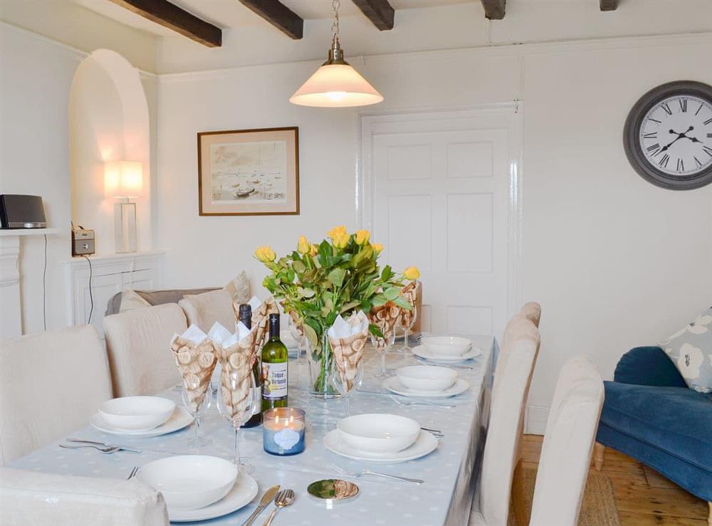 Well presented dining room at Penwig Isaf in New Quay, Ceredigion, Dyfed