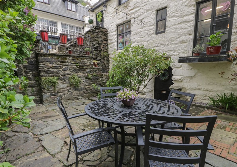 This is the patio at Penygrisiau, Barmouth