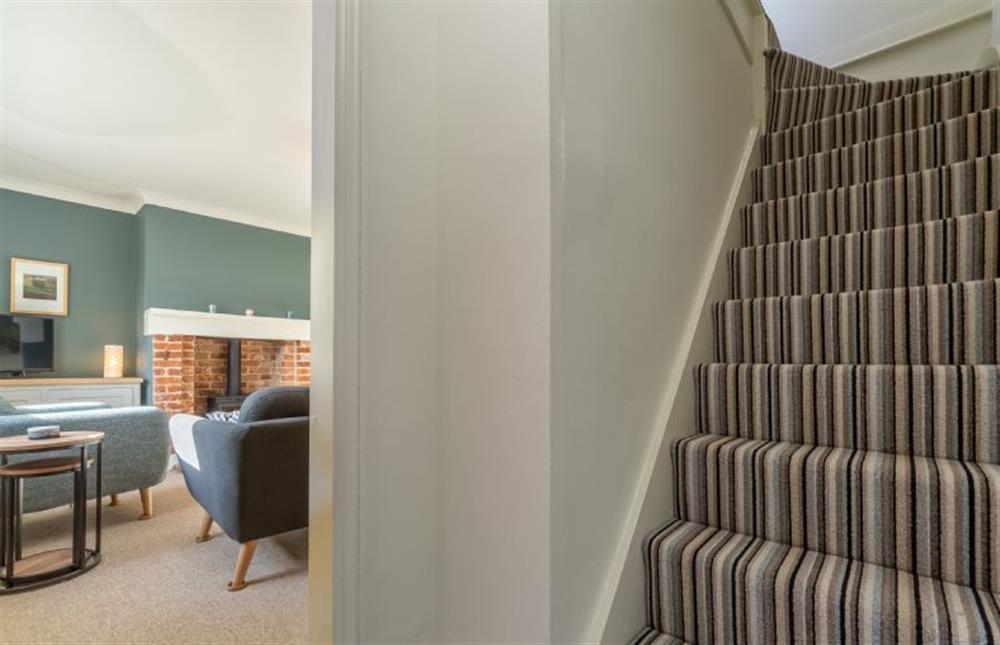 Ground floor: Stairs to the first floor, steep but straight at Peony Cottage, Helhoughton  near Fakenham