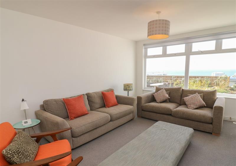 Relax in the living area at Pepperpots, Mawgan Porth