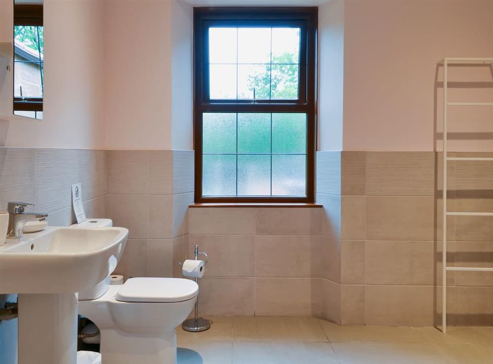 Shower room with walk-in shower at Perch Hall Cottage in Johnston Bridge, near Lockerbie, Dumfries and Galloway, Dumfriesshire