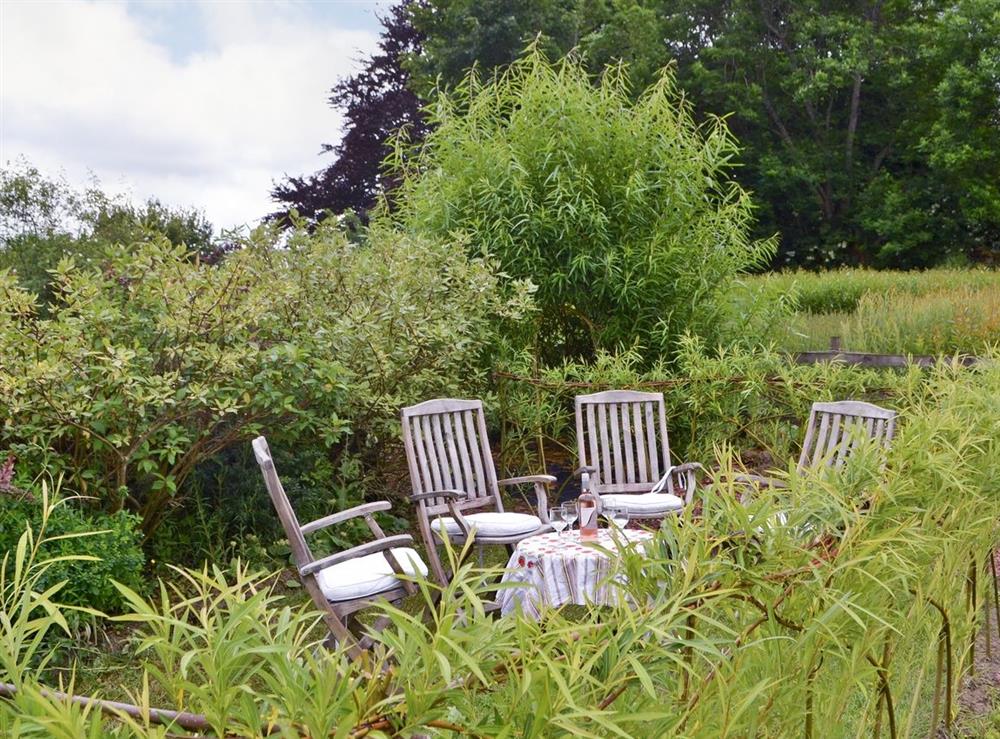 Sitting-out-area at Percy Boynton Cottage in Morpeth, Northumberland