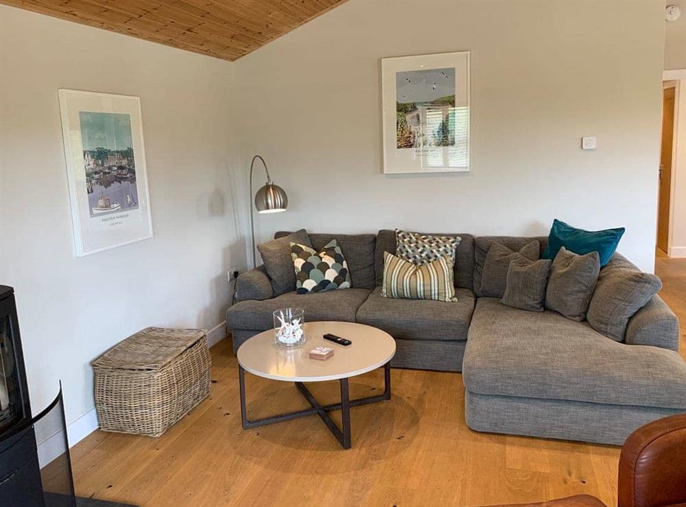Comfortable sitting area at Peregrine Lodge in St Columb, near Padstow, Cornwall