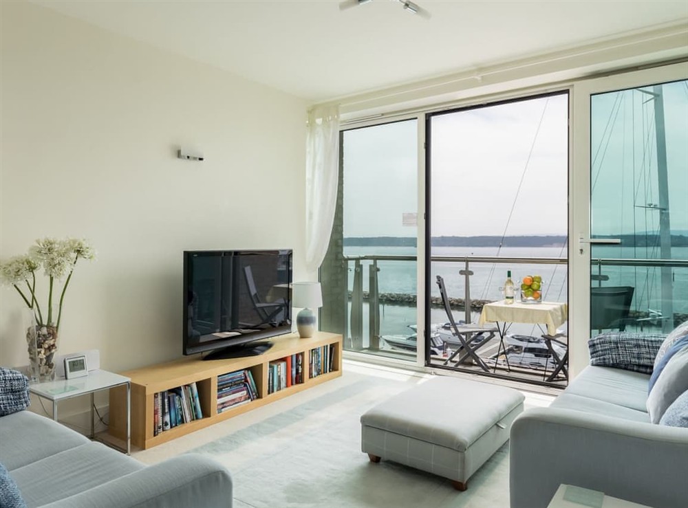 Living area at Perfect Harbour Views in Poole, Dorset
