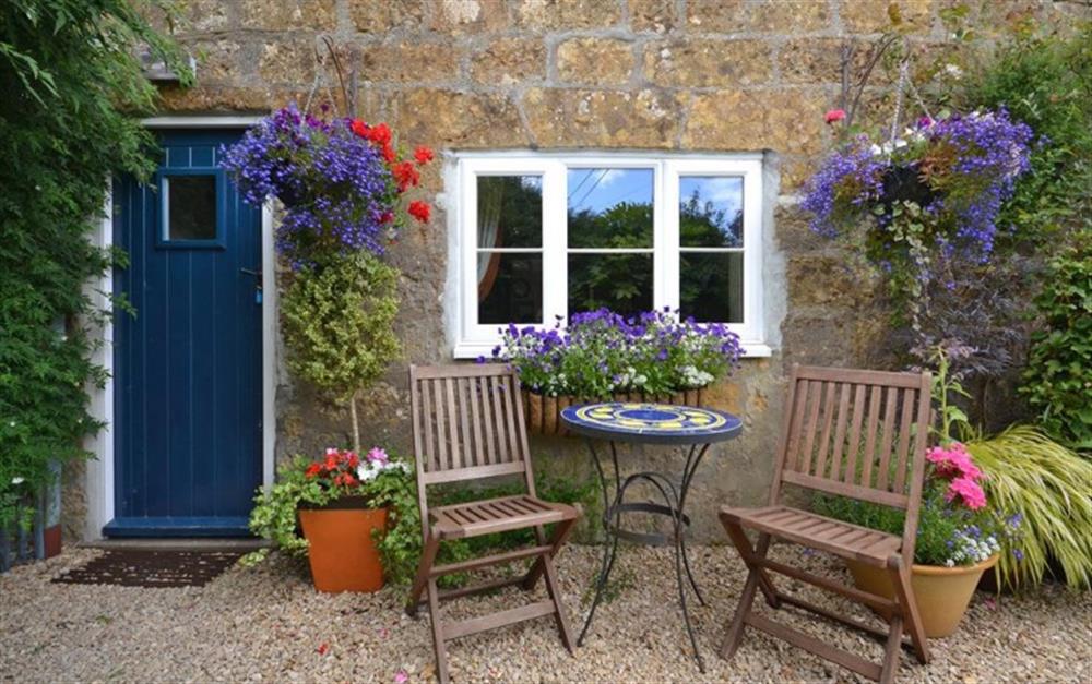 Lovely seating area at the front of the property at Perhay Cottage in Bridport