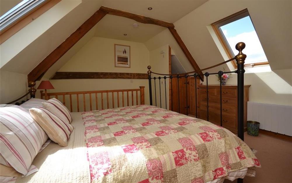 The large double in the top room at Perhay Cottage in Bridport