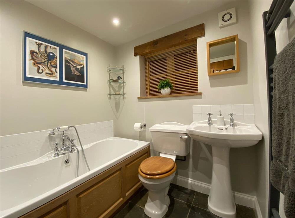Bathroom at Perkins Cottage in Woolley Moor, near Chesterfield, Derbyshire