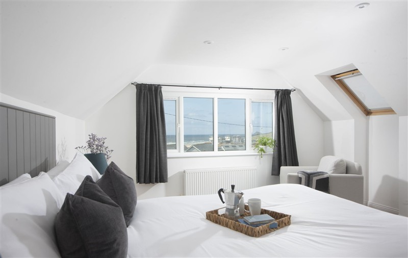 One of the bedrooms at Perranhaven, Cornwall