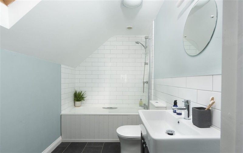 This is the bathroom at Perranhaven, Cornwall