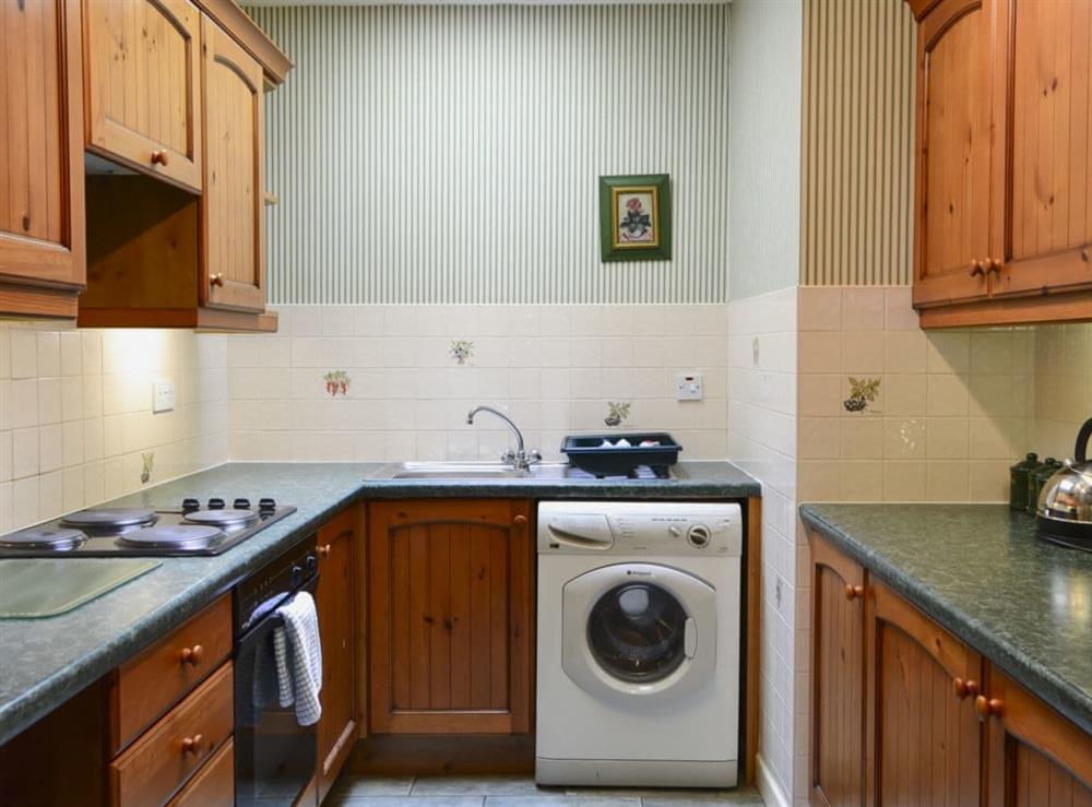 Modern fitted, well-equipped kitchen at Perriwinkle in Akeld, Wooler, Northumberland., Great Britain