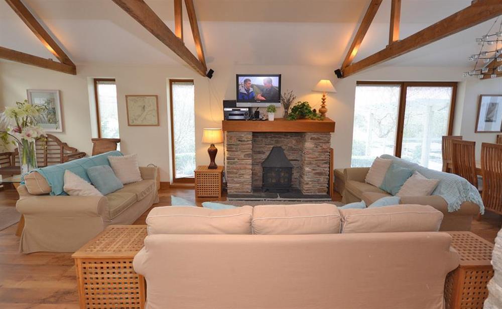 Another view of the lower sitting room at Perrotts, Salcombe