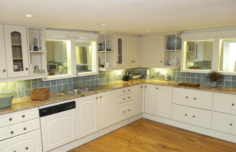 The kitchen at Perrotts, Salcombe