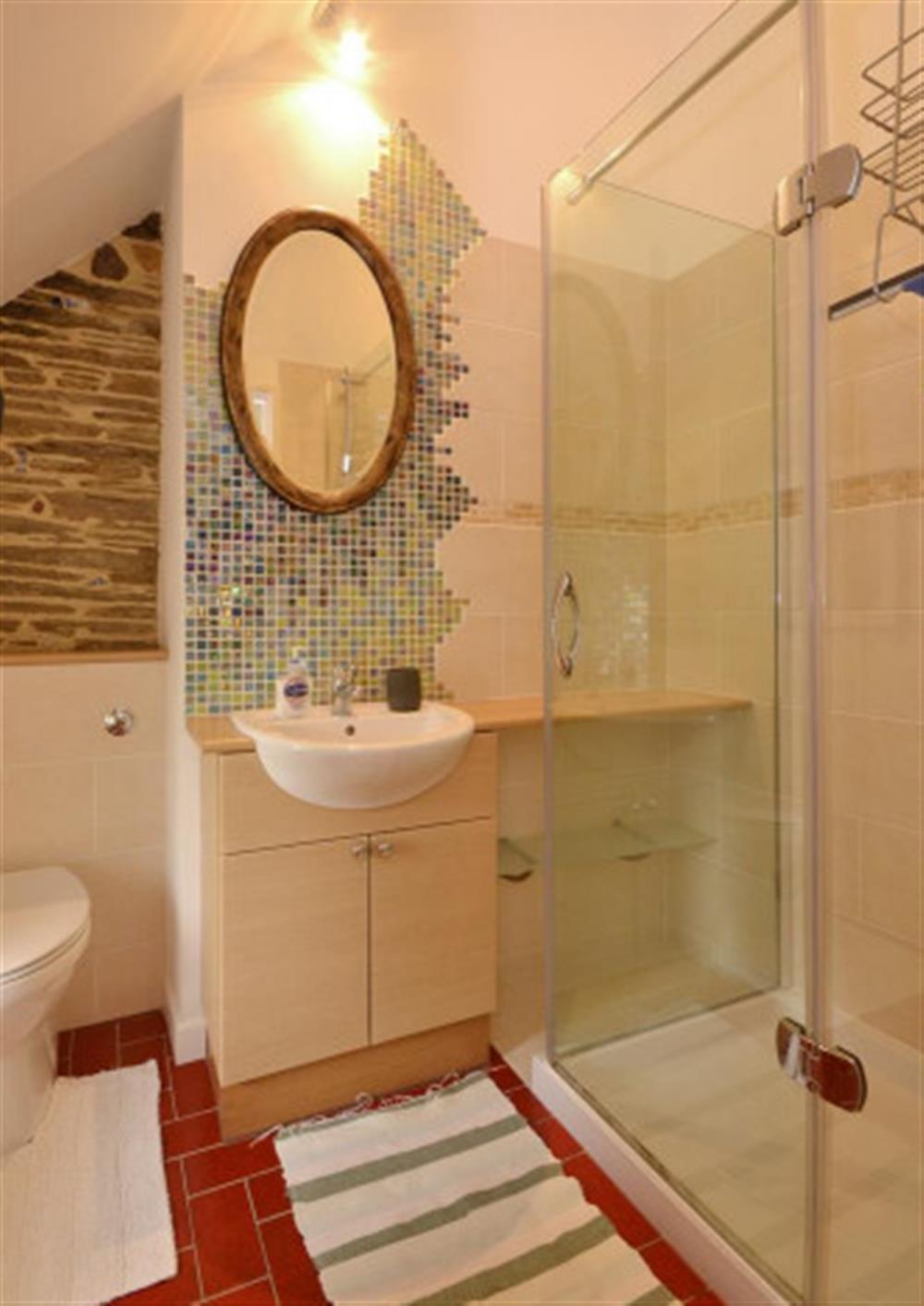 The modern en suite shower room. at Petersfield in West Charleton