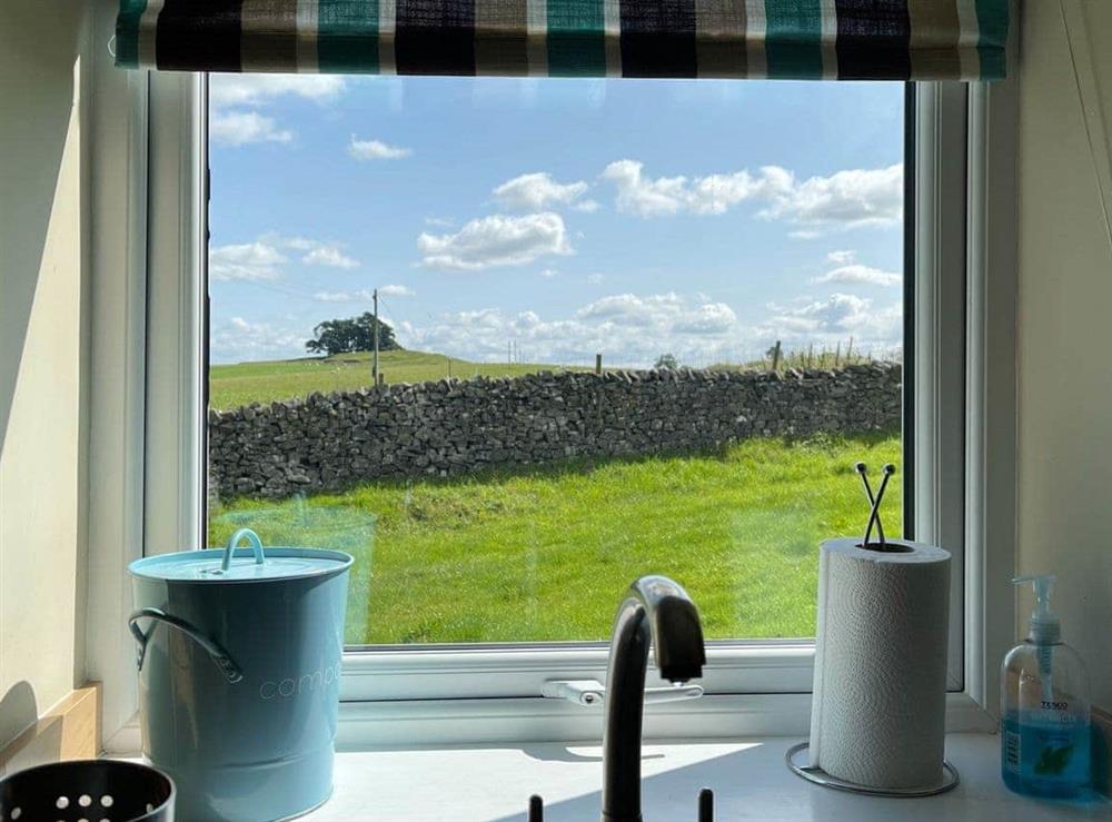 View from kitchen window at Petes Place in Wigglesworth, North Yorkshire