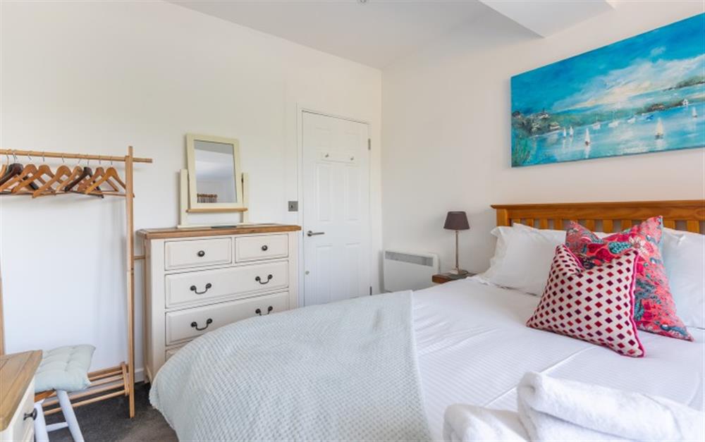 One of the bedrooms at Petrichor in Bantham