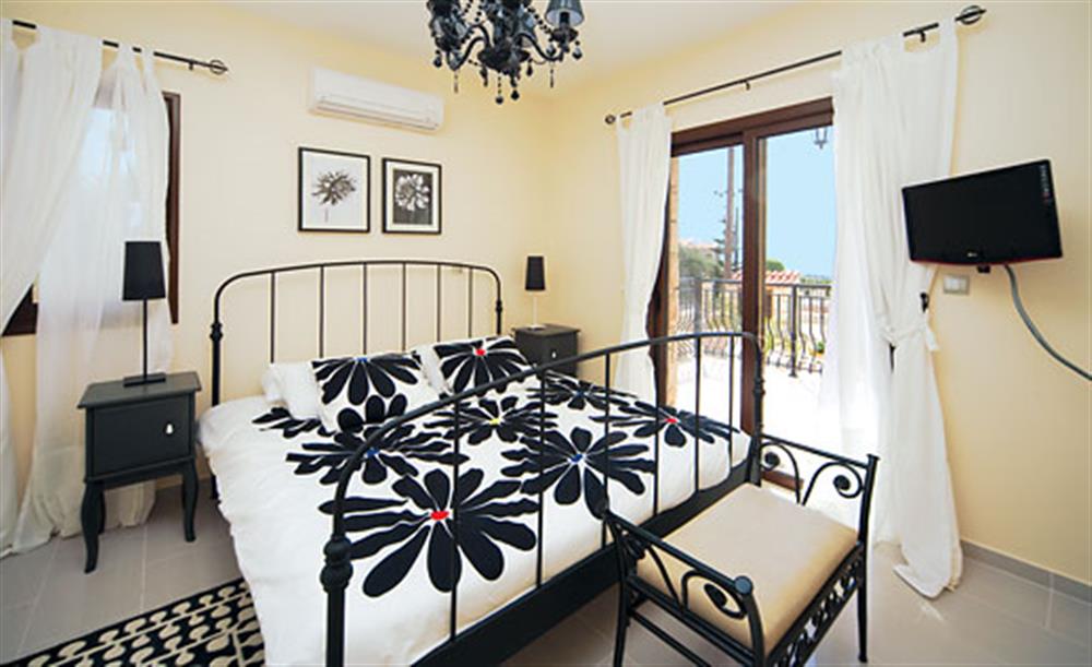 Double bedroom at Petrides Villa, Argaka, Cyprus