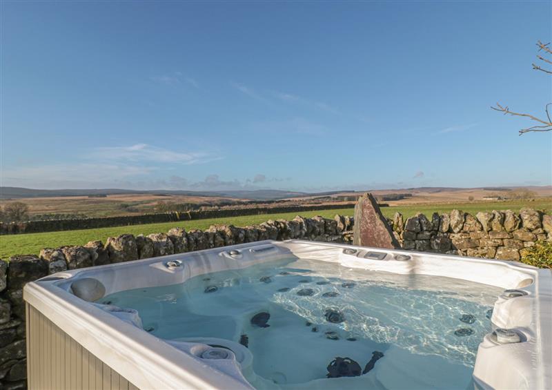 The hot tub at Petty Knowes Cottage, Rochester near Otterburn, Northumberland