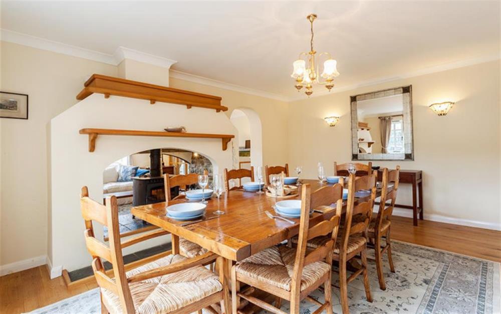 Another view of the dining area at Pheasant Cottage in Salcombe