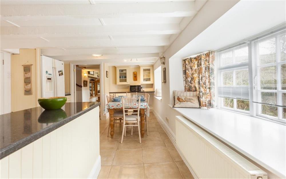 Kitchen and breakfast room.  at Pheasant Cottage in Salcombe