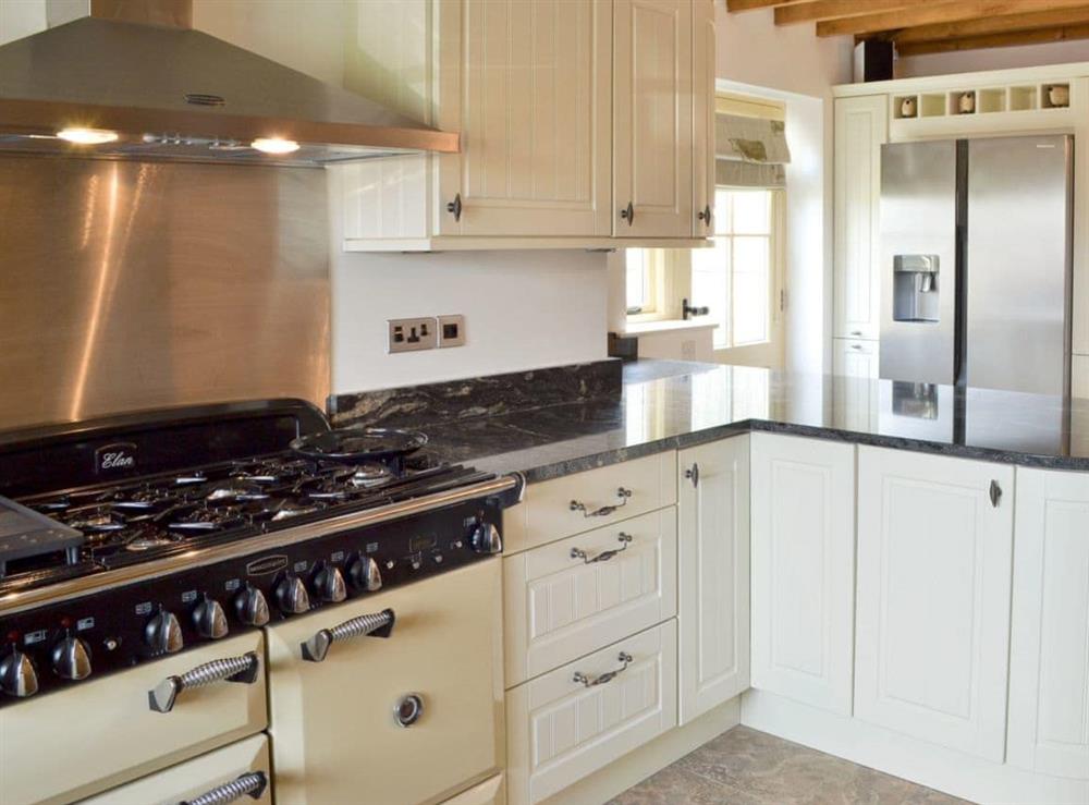 High-spec kitchen at Pheasant Fields in Lloc, near Holywell, Clwyd