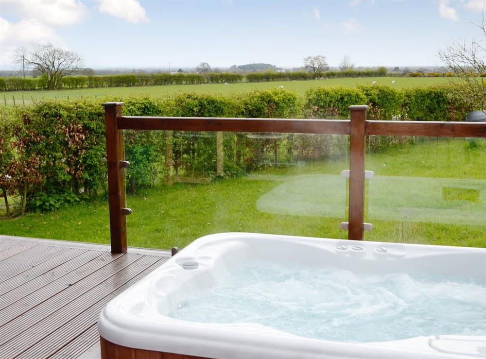 Hot Tub at Pheasant Lodge in Longtown, near Carlisle, Cumbria