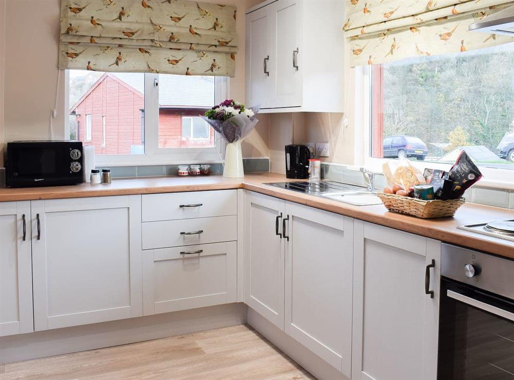 Well appointed practical kitchen at Pheasant Lodge in Staithes, near Whitby, North Yorkshire