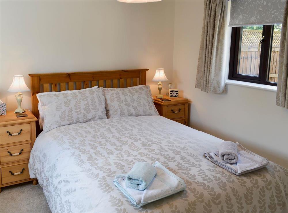 Double bedroom at Pheasant Lodge in Welborne, near Dereham, Norfolk