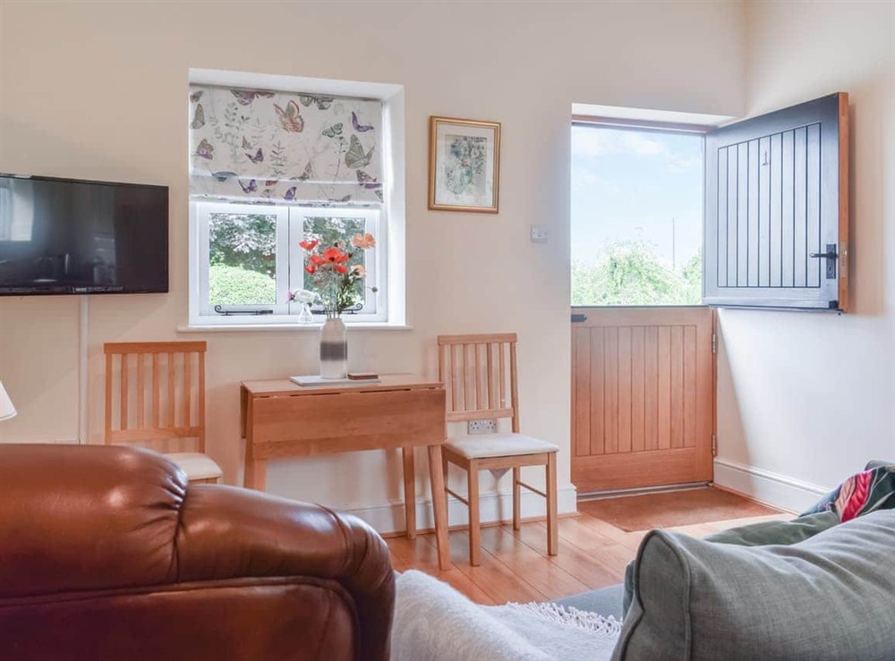 Open plan living space at Pheasant Pens 1 in Llandenny, near Usk, Gwent