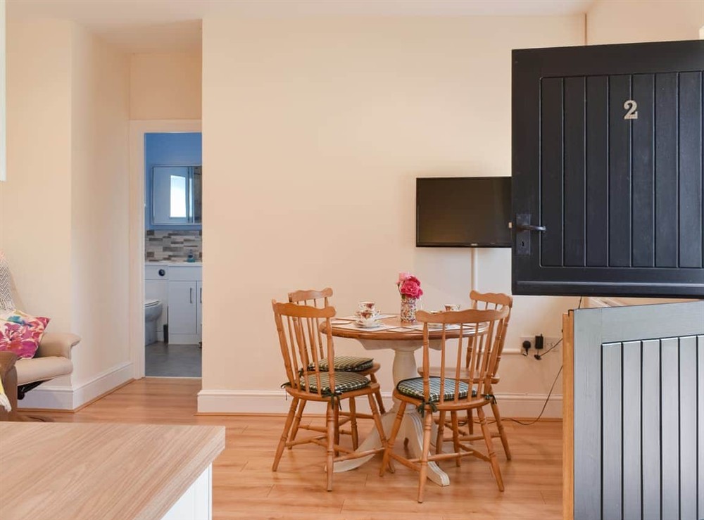 Open plan living space at Pheasant Pens 2 in Llandenny, near Usk, Gwent