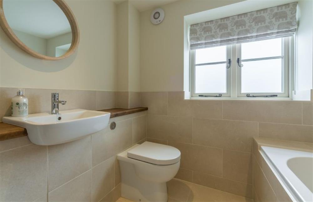First floor: Bathroom at Picarini, Burnham Overy Staithe near Kings Lynn