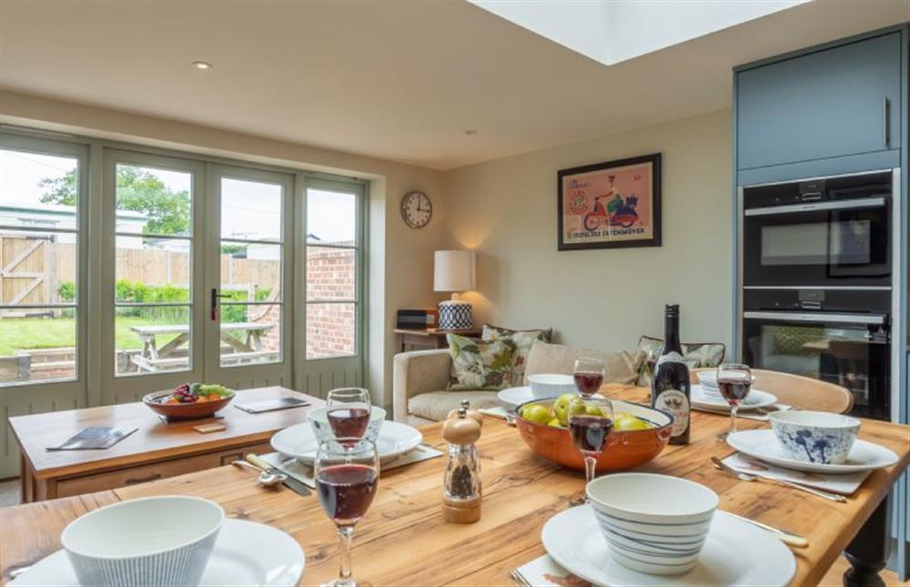 Ground floor: Open-plan dining and sitting room area at Picarini, Burnham Overy Staithe near Kings Lynn