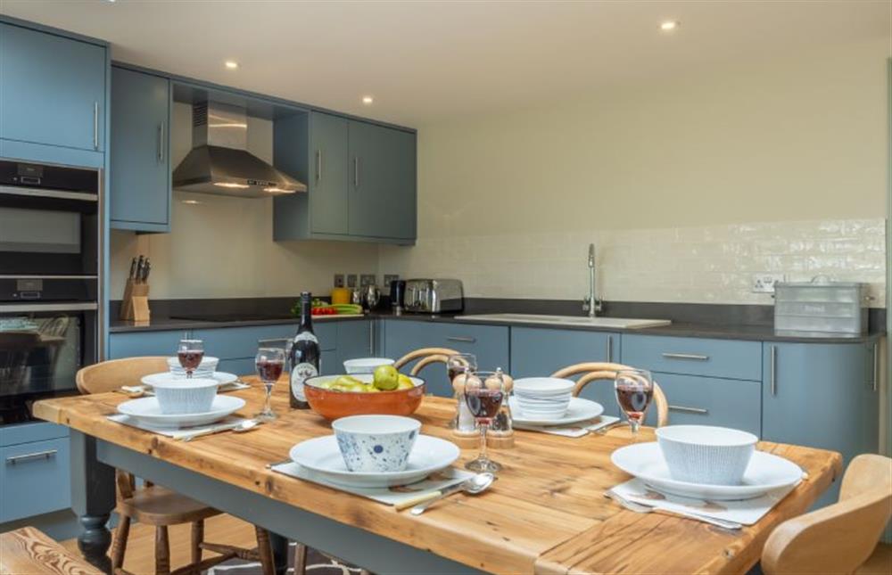 Ground floor: Pretty country kitchen with seating for six at Picarini, Burnham Overy Staithe near Kings Lynn