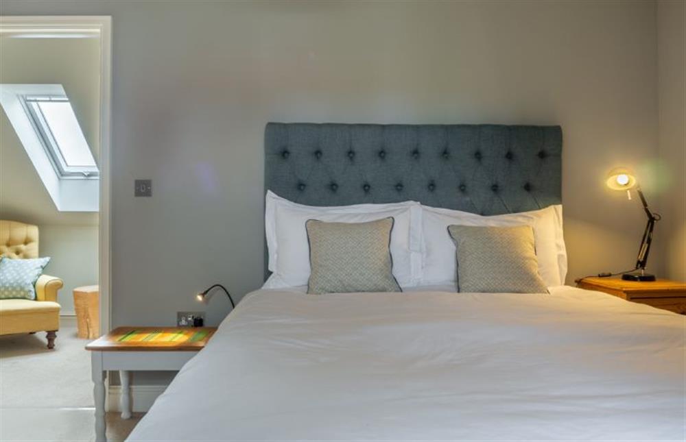Second floor: King-size bed in the master bedroom (photo 2) at Picarini, Burnham Overy Staithe near Kings Lynn