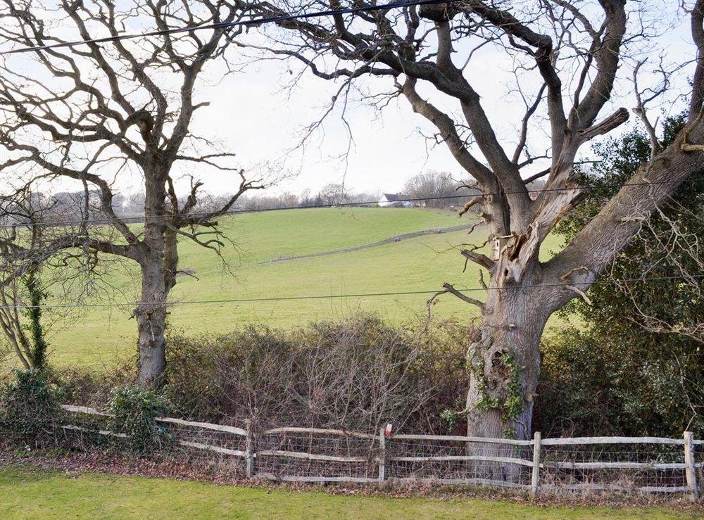 Open countryside views at Pickdick Stable in Brede, near Rye, East Sussex